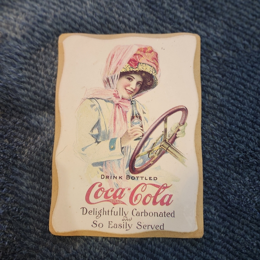 Coca-Cola Vintage Style Sign with Red and Gold Accents